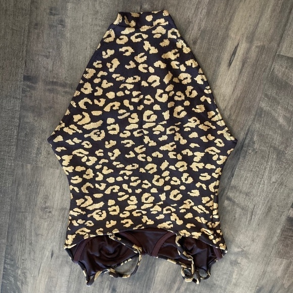 Solid & Striped Anthropologie The Taylor Leopard One Piece Swimsuit Sz XS - Picture 3 of 7